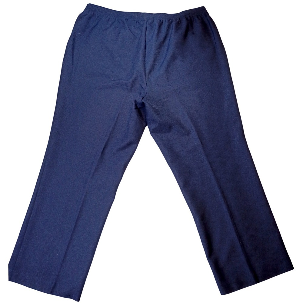 Allison Daley II Navy Blue Elastic Waist Straight Leg Knit Pants Plus Size 20W